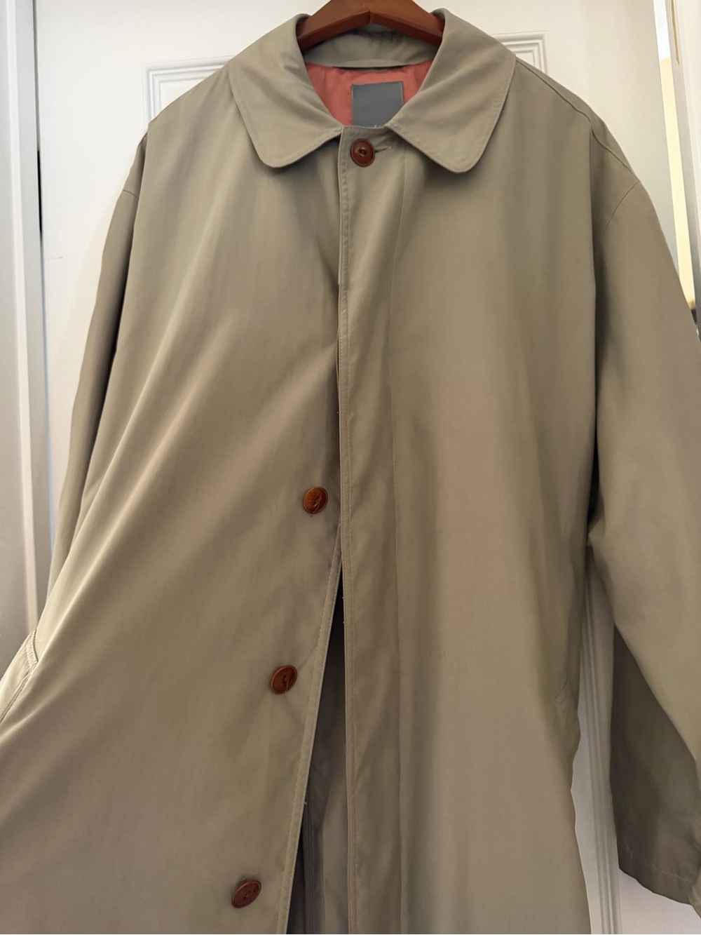 BG Men's Long Trench Coat - Beige - Picture 2 of 6